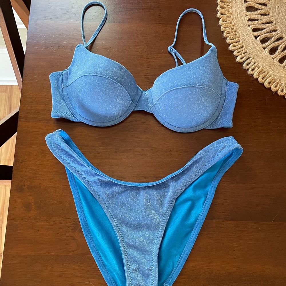 Triangl Marina Sparkle bikini (top- S bottoms- M)